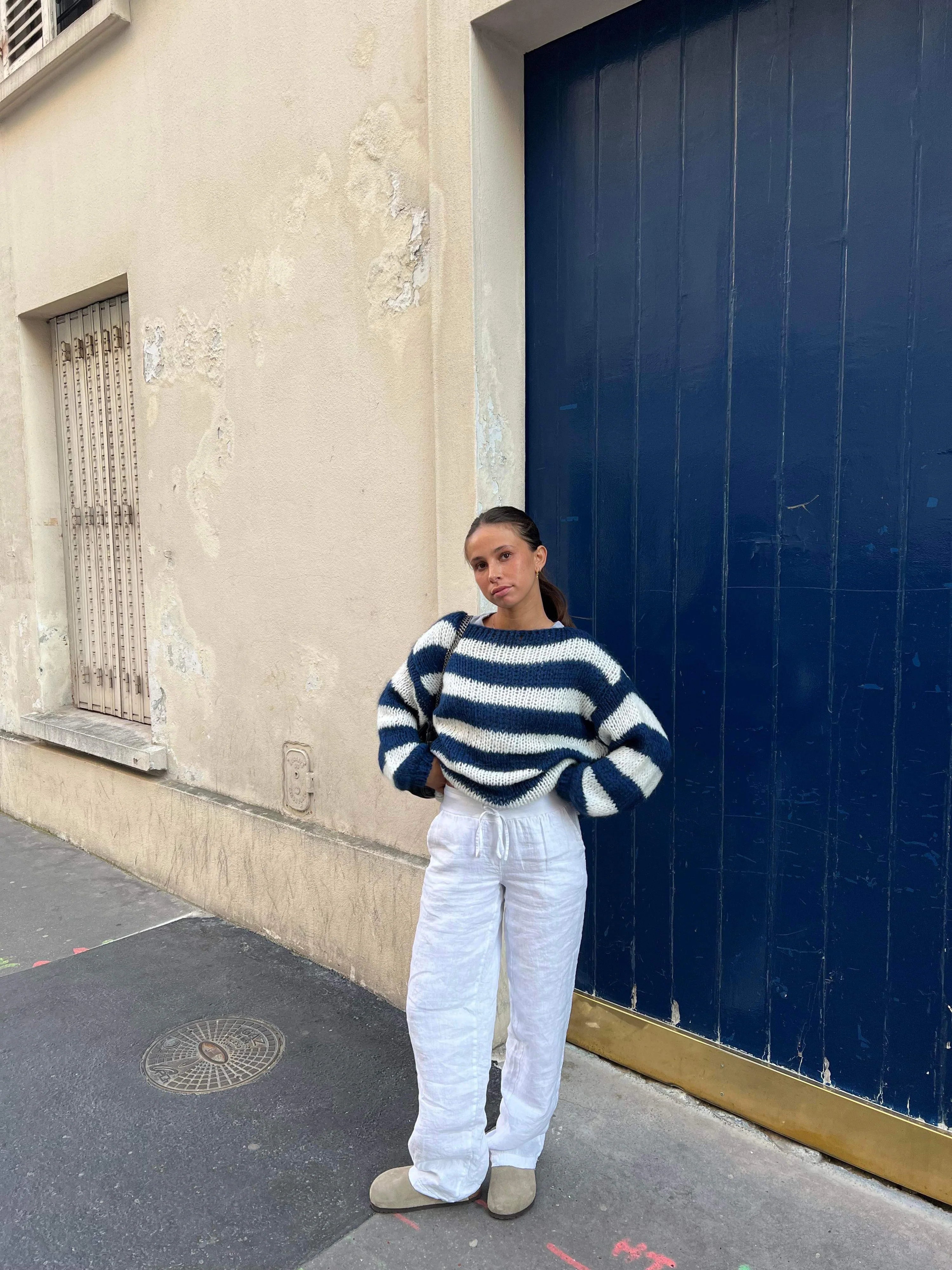 Jade Striped Knit Pullover