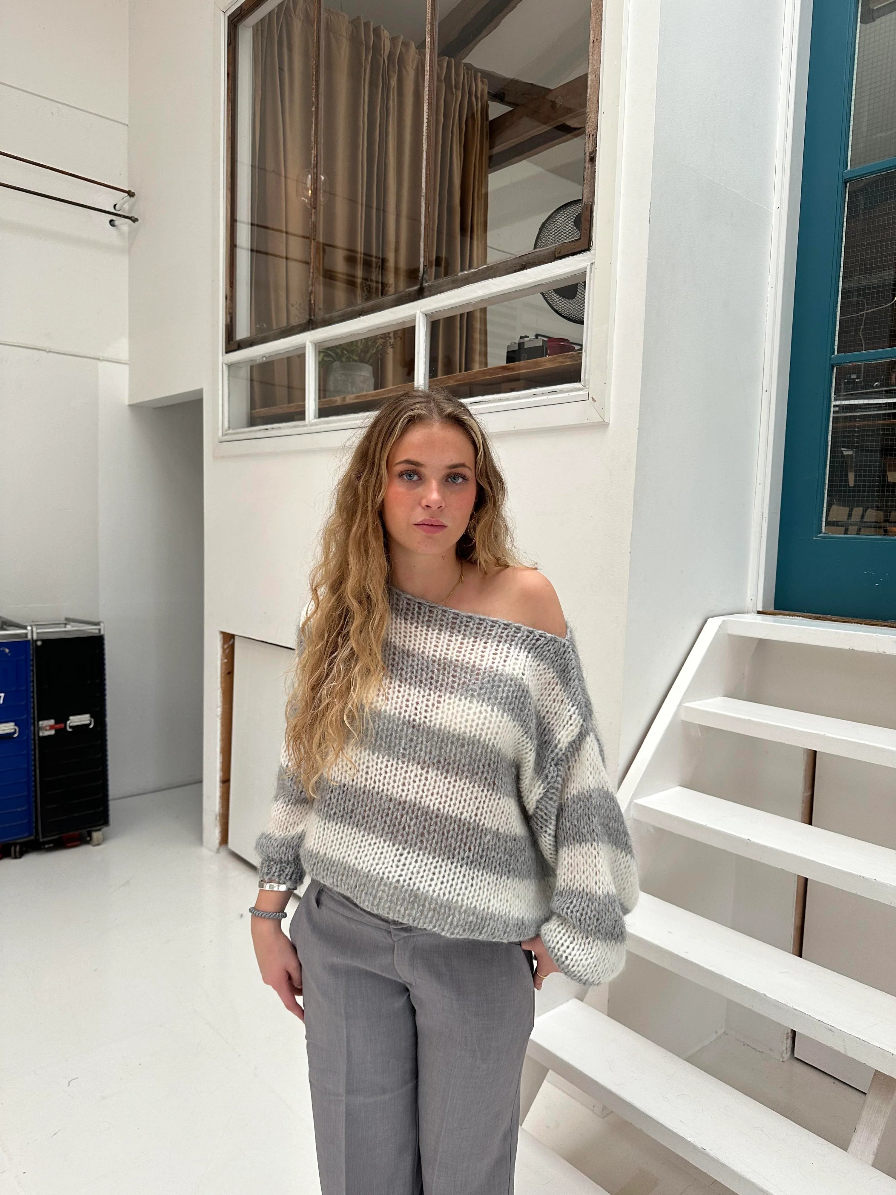 Jade Striped Knit Pullover