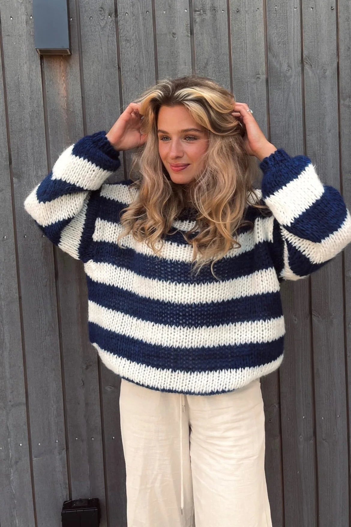 Jade Striped Knit Pullover