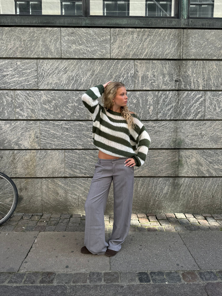 Jade Striped Knit Pullover